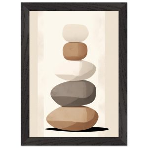Artfulprints Poster met Lijst Stacked stones – A4 21×29.7 cm – Taupe Artfulprints Poster met Lijst Stacked stones – A4 21×29.7 cm – Taupe