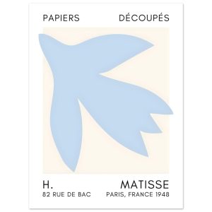 Artfulprints Poster Matisse – Shapes in the air light blue – 30×40 cm Artfulprints Poster Matisse – Shapes in the air light blue – 30×40 cm