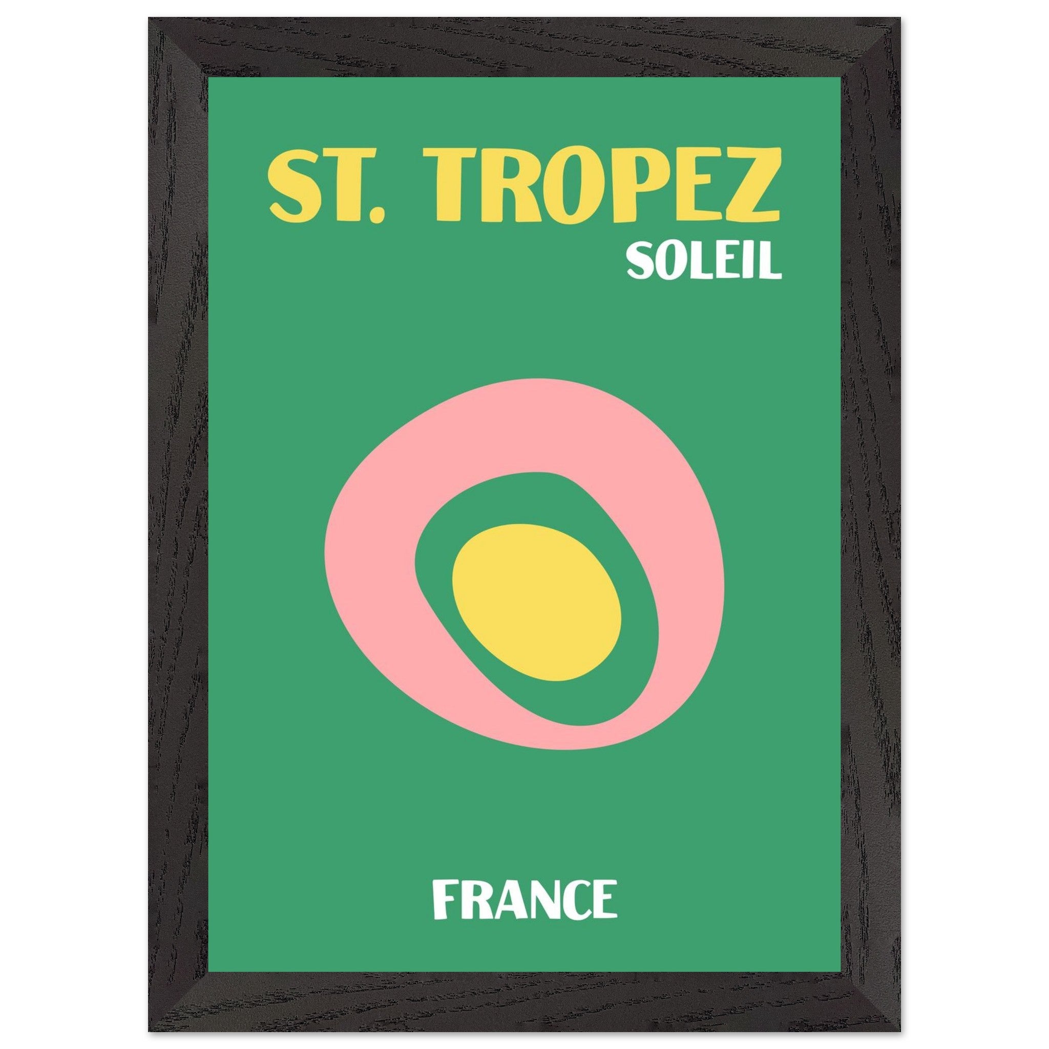 Artfulprints Poster met Lijst Frankrijk - St. Tropez - A4 21x29.7 cm -