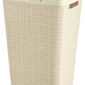 Curver Jute Wasmand met deksel – 58L – Gebroken wit Curver Jute Wasmand met deksel – 58L – Gebroken wit