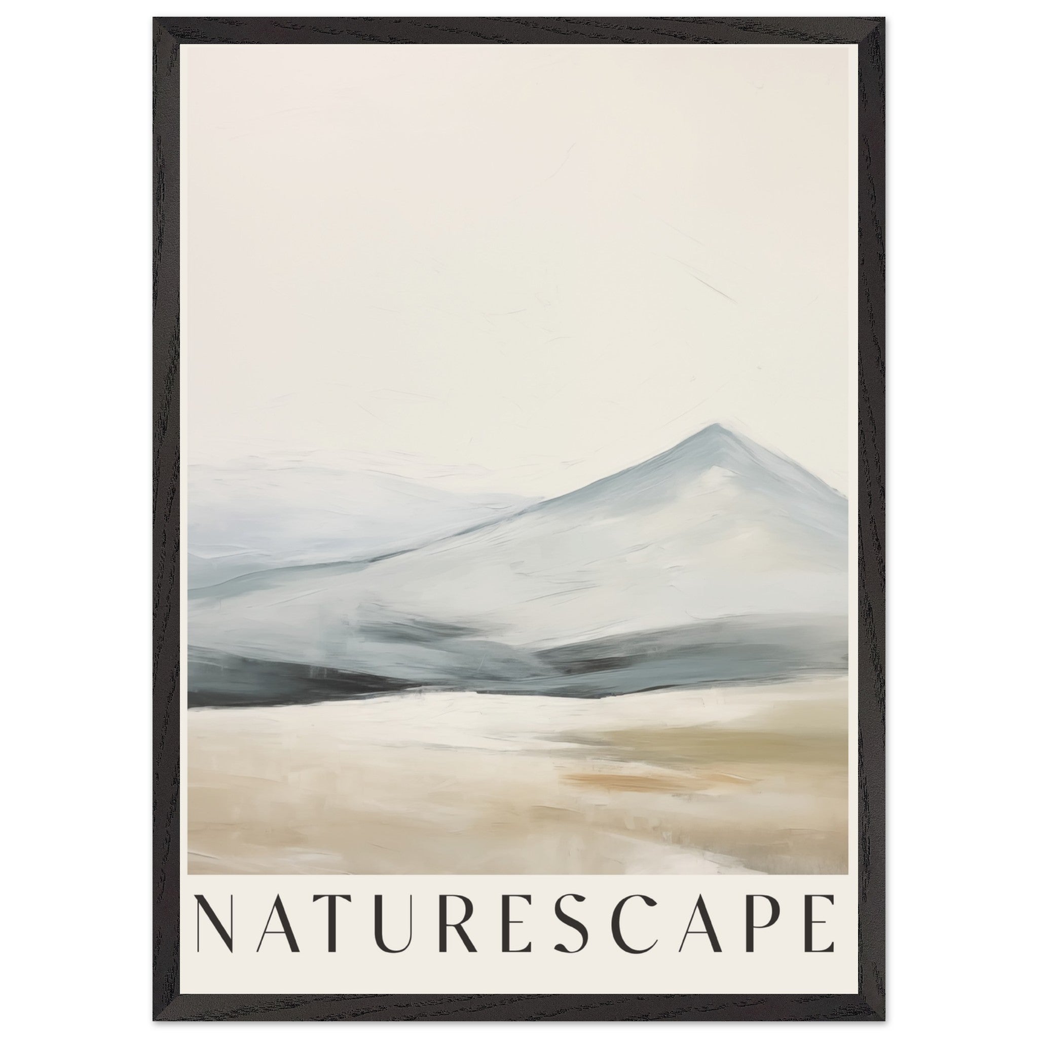 Artfulprints Poster met Lijst Abstract - Naturescape - 50x70 cm - Taup