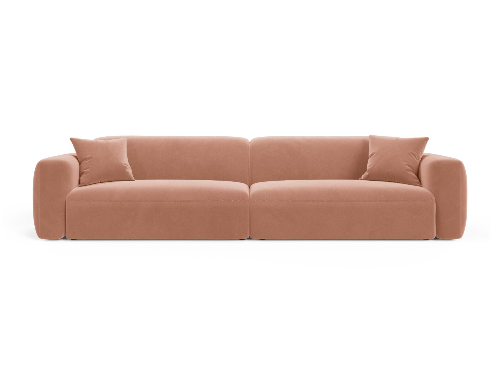 Cosmopolitan Design Modulaire bank Strino 4-zits, flueel roze - 98x240