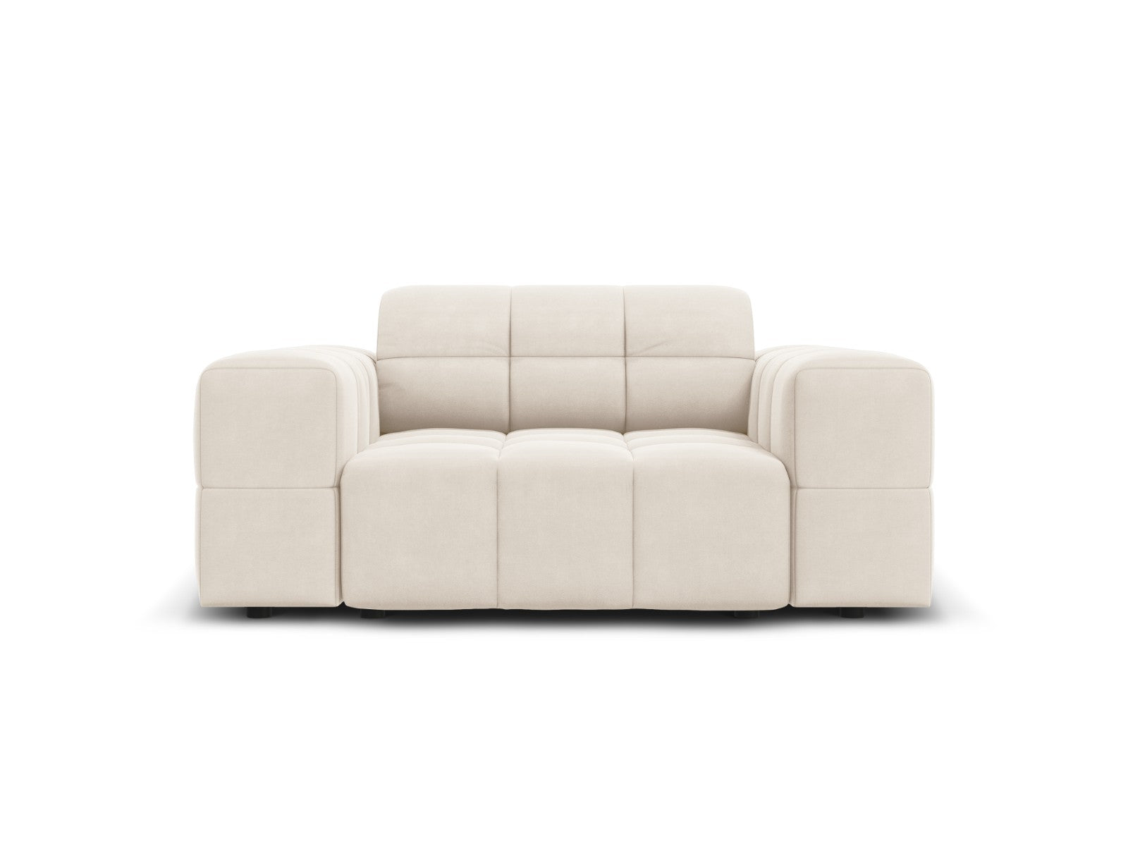 Cosmopolitan Design Fauteuil Chicago flueel lichtbeige - 102x132x78cm