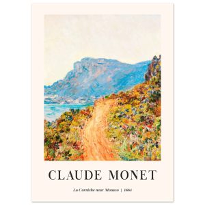 Artfulprints Poster Claude Monet – La Corniche near Monaco – 50×70 cm Artfulprints Poster Claude Monet – La Corniche near Monaco – 50×70 cm