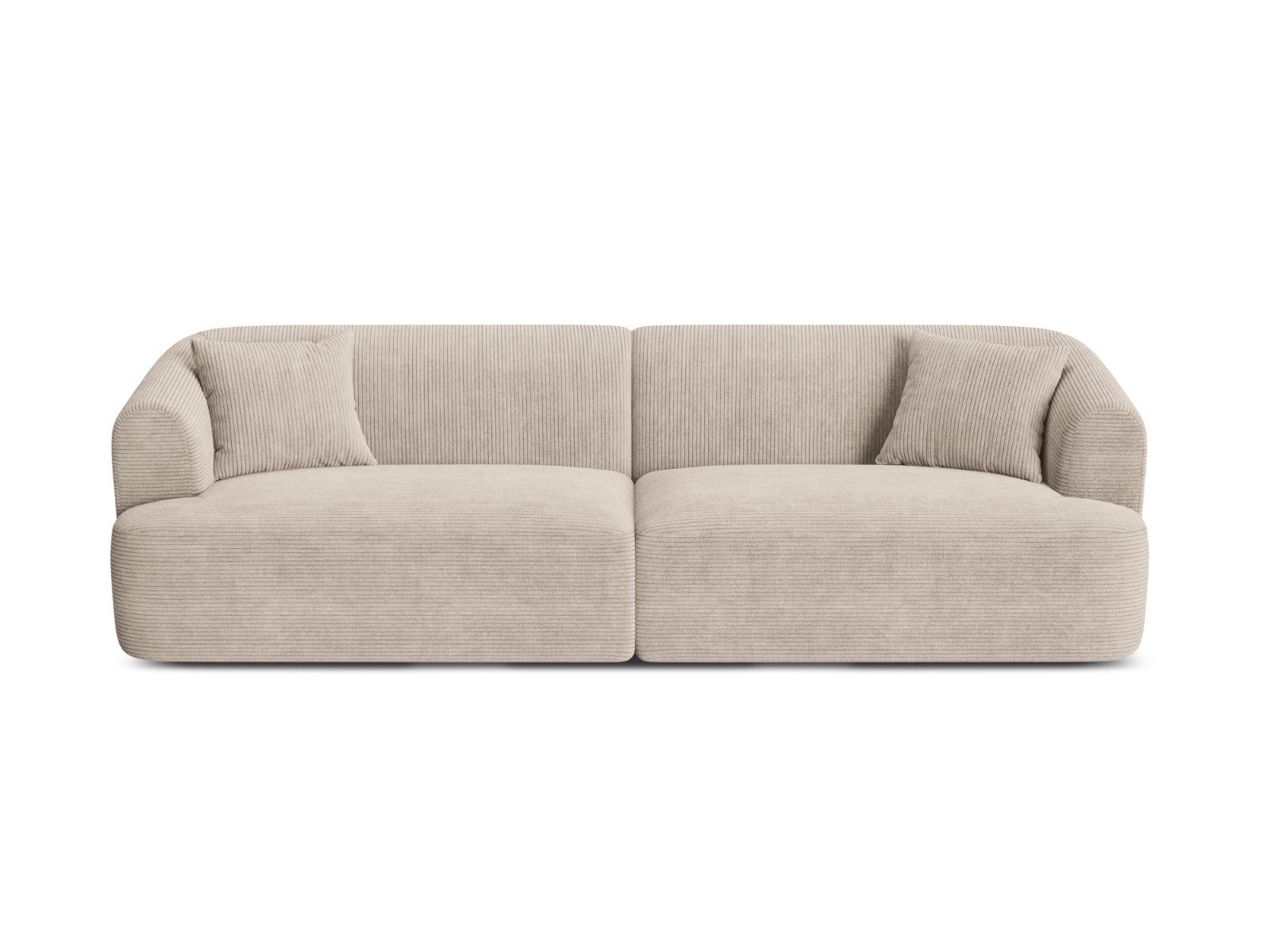 Cosmopolitan Design Modulaire bank Campi 4-zits, ribfluwelen cappuccin