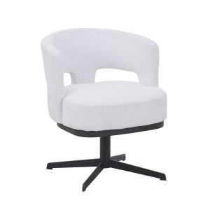 DÉJA Living Eetkamerstoel Léo – Off-White – Draaibaar – Set van 2