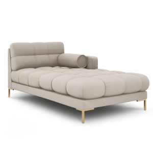 Cosmopolitan Design rechter chaise longue Bali structurele stof, beige