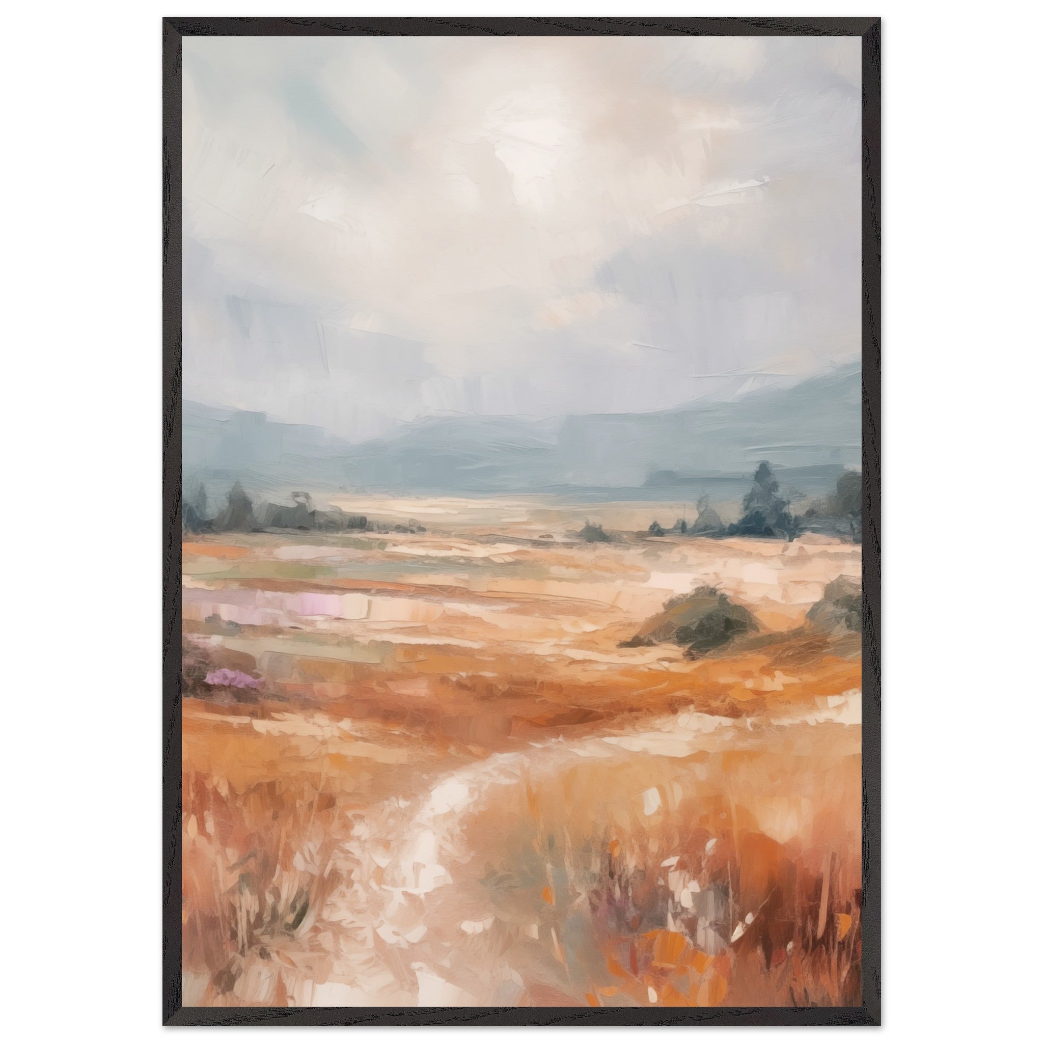 Artfulprints Poster met Lijst Abstract - Open field - 70x100 cm - Meer