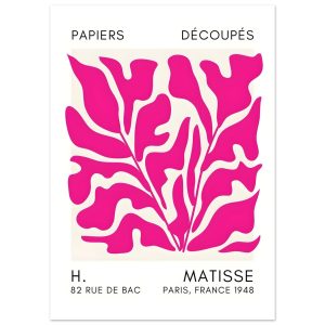 Artfulprints Poster Matisse – Seabed shapes pink – 50×70 cm – Roze Artfulprints Poster Matisse – Seabed shapes pink – 50×70 cm – Roze