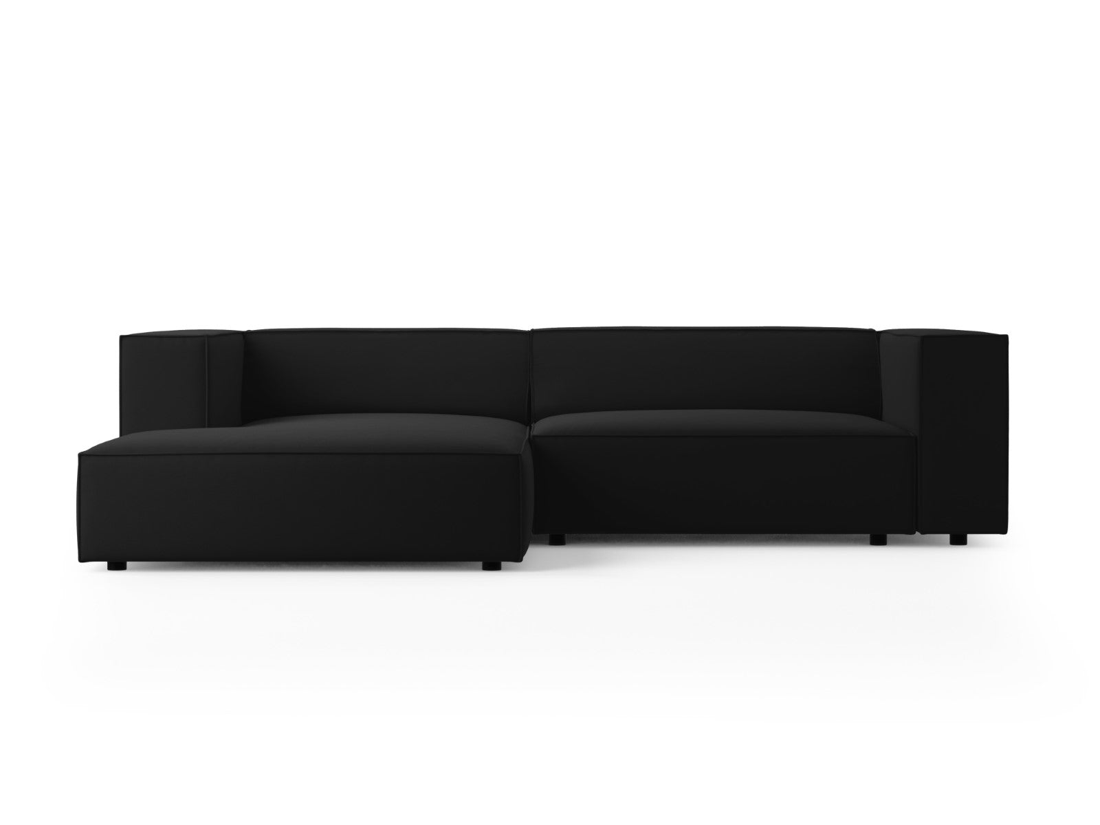 Cosmopolitan Design linker hoekbank Arendal 3-zits, flueel, zwart - 16