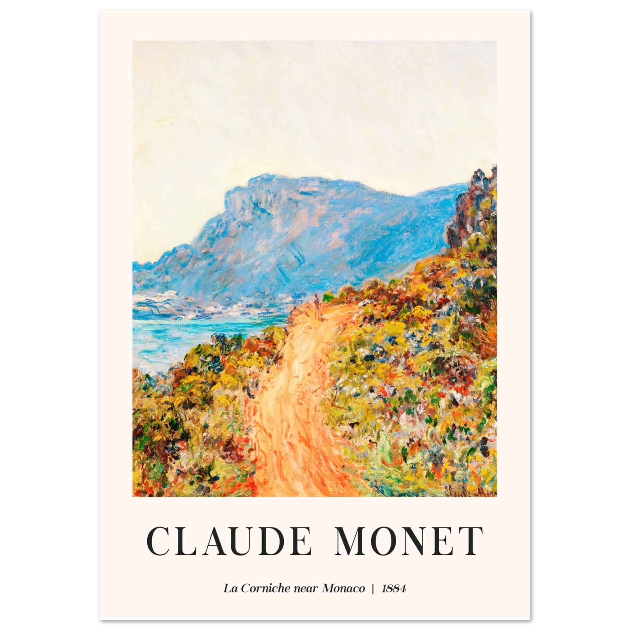 Artfulprints Poster Claude Monet - La Corniche near Monaco - A4 21x29.