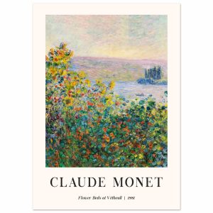 Artfulprints Poster Claude Monet – Flower beds at Vétheuil – 50×70 cm Artfulprints Poster Claude Monet – Flower beds at Vétheuil – 50×70 cm