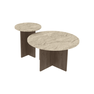 Calicosy – TILIA Set van 2 salontafels – Naturel – 70x70x40 cm Calicosy – TILIA Set van 2 salontafels – Naturel – 70x70x40 cm