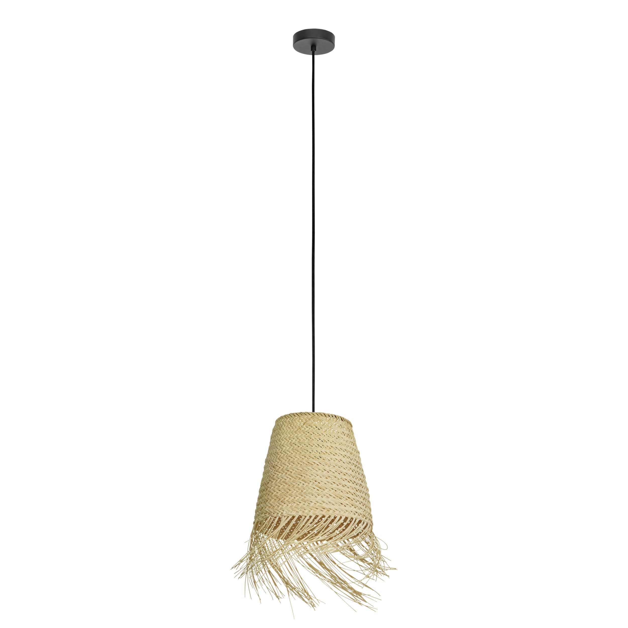 EGLO hanglamp Aycliffe - e27 - ø 30 cm - zwart/hout