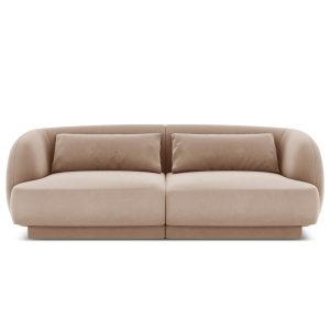 Cosmopolitan Design Bank Tulum 2-zits, flueel, beige – 90x180x70cm Cosmopolitan Design Bank Tulum 2-zits, flueel, beige – 90x180x70cm