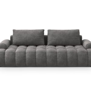 Cosmopolitan Design Slaapbank met opbergdoos Linz 4-zits, flueel grijs Cosmopolitan Design Slaapbank met opbergdoos Linz 4-zits, flueel grijs