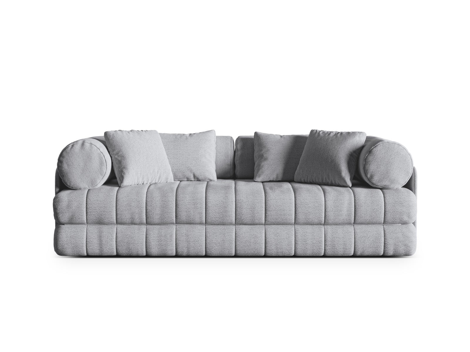 Cosmopolitan Design Converteerbare bank Kemi 3-zits, boucle grijs - 95