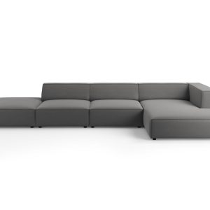 Cosmopolitan Design rechter hoekbank Arendal 5-zits, flueel, cement – Cosmopolitan Design rechter hoekbank Arendal 5-zits, flueel, cement –