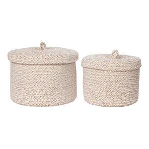 Artichok Camille Katoene Manden Set van 2 – Beige Artichok Camille Katoene Manden Set van 2 – Beige
