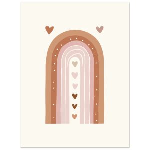 Artfulprints Poster Pastel rainbow I – 30×40 cm – Roze Artfulprints Poster Pastel rainbow I – 30×40 cm – Roze
