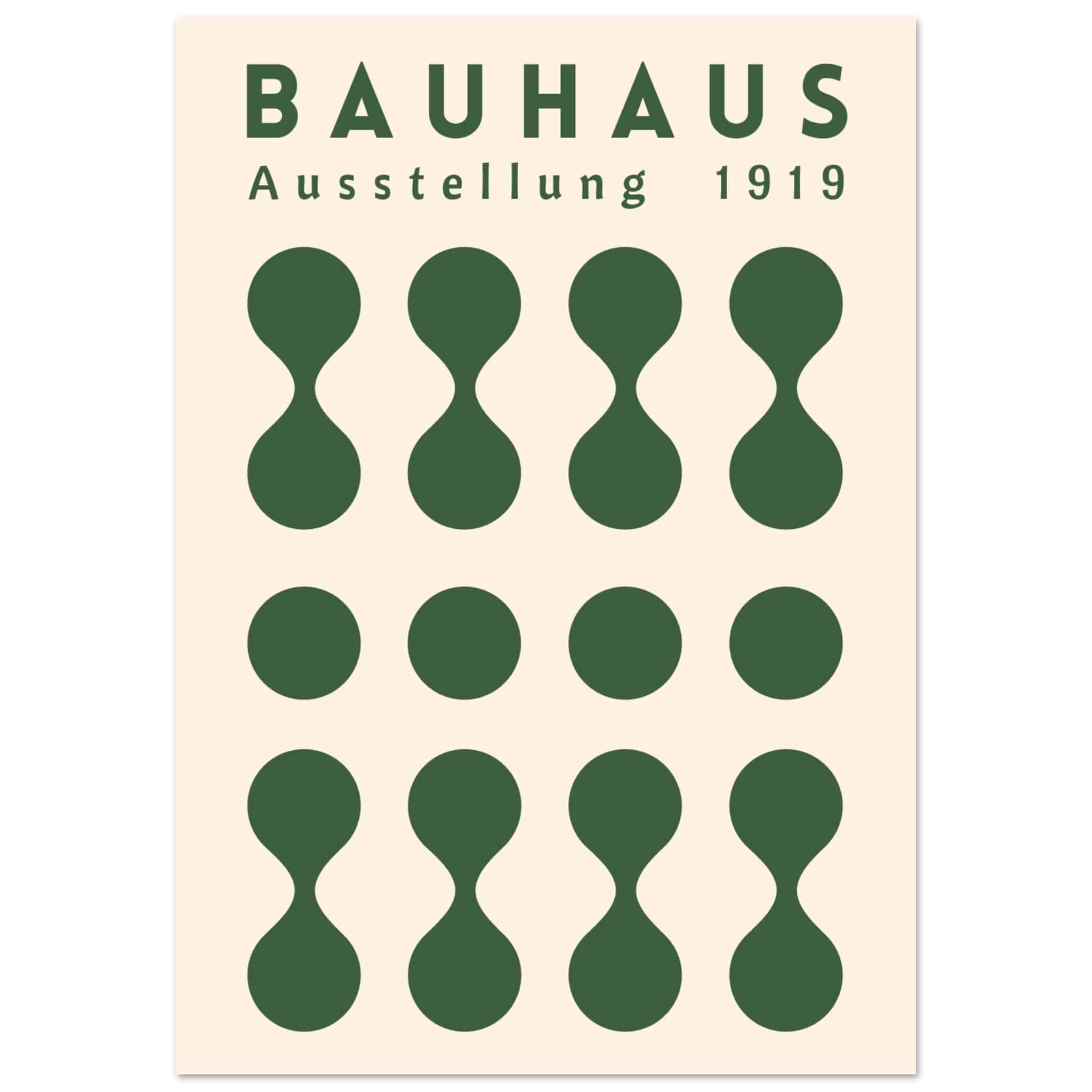 Artfulprints Poster Bauhaus - Ausstellung green - 70x100 cm - Donkergr