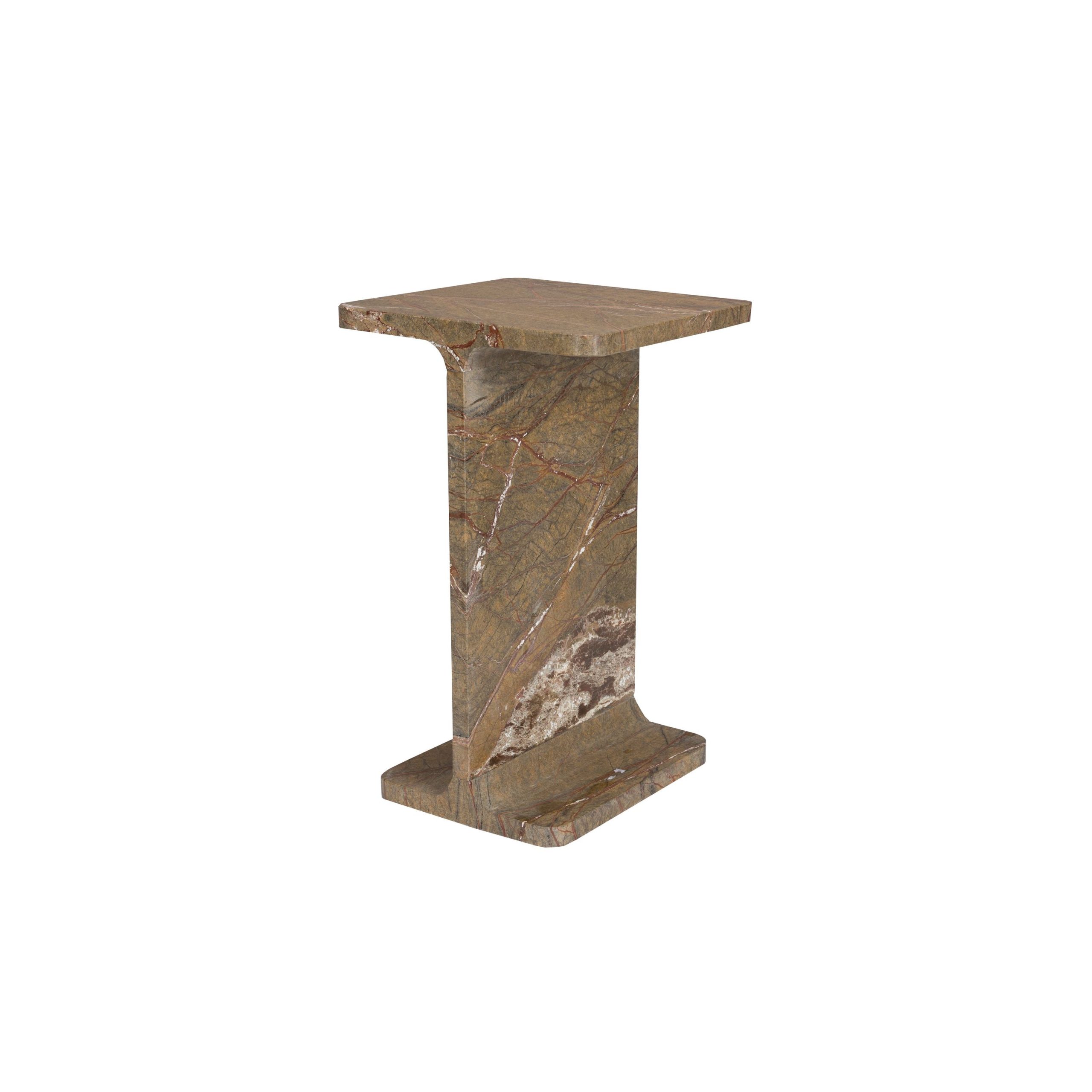 Dutchbone Satpura Bijzettafel Vierkant 31x31 cm Marmer Bruin