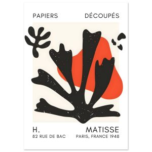 Artfulprints Poster Matisse – Abstract bloom black – A4 21×29.7 cm – Z Artfulprints Poster Matisse – Abstract bloom black – A4 21×29.7 cm – Z