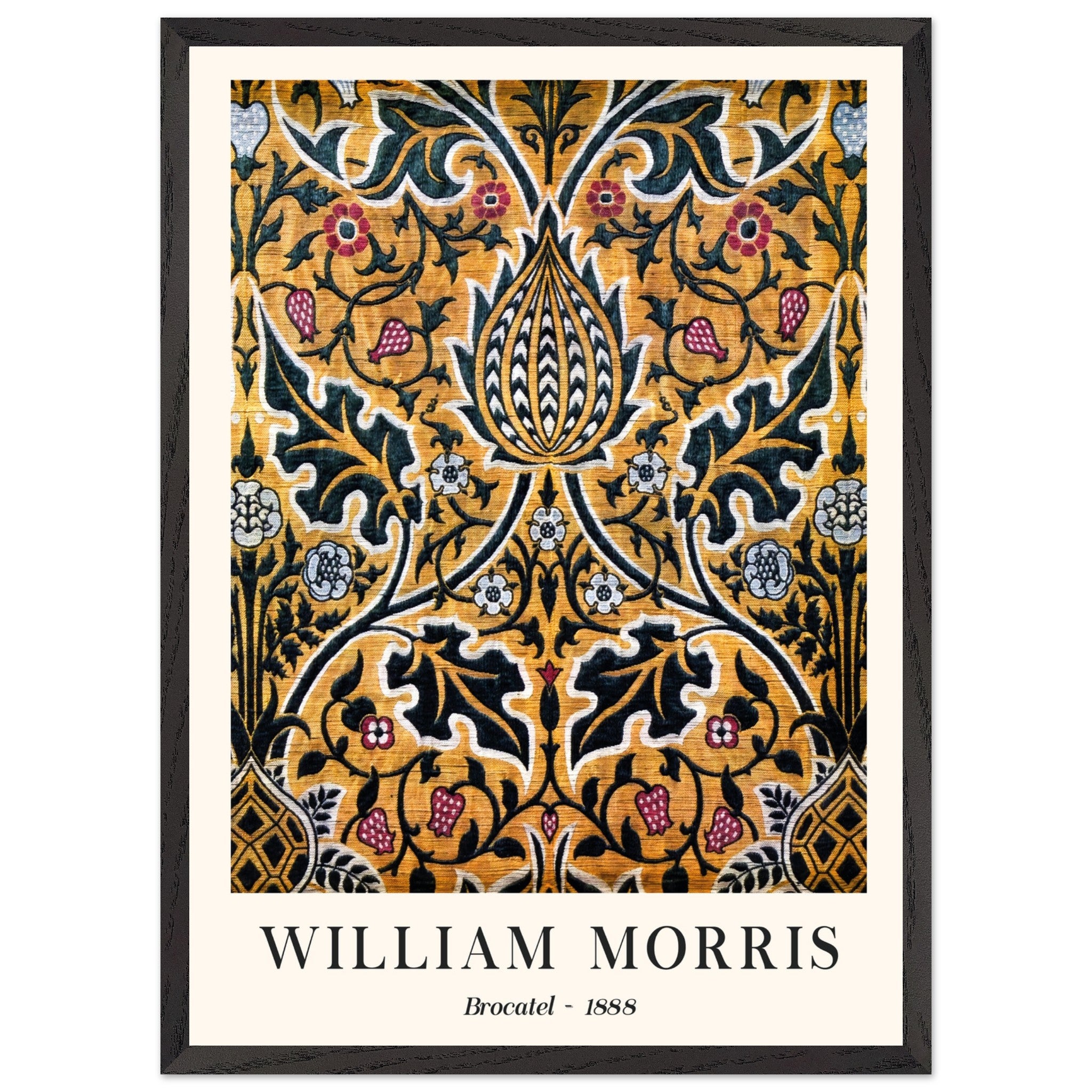 Artfulprints Poster met Lijst William Morris - Brocatel 1888 - 50x70 c