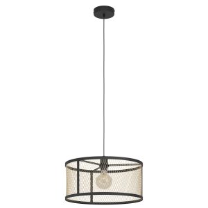 EGLO hanglamp Dellow – e27 – ø 32 cm – zwart/geelkoper EGLO hanglamp Dellow – e27 – ø 32 cm – zwart/geelkoper