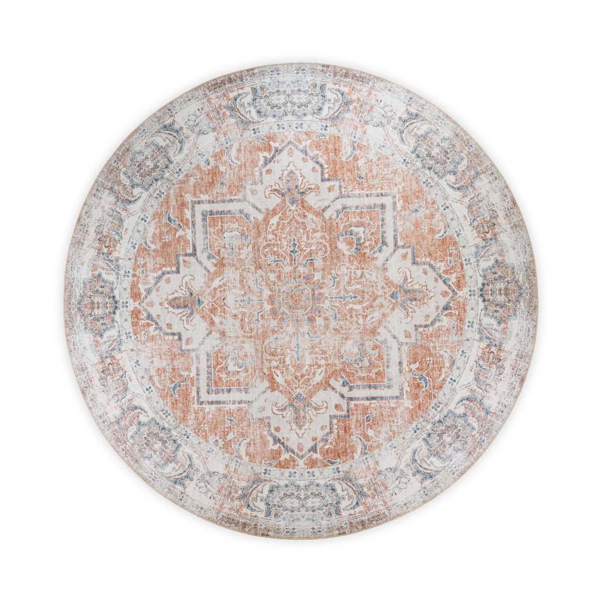 Artichok Valerie Vloerkleed Vintage Ø 200 cm - Oranje