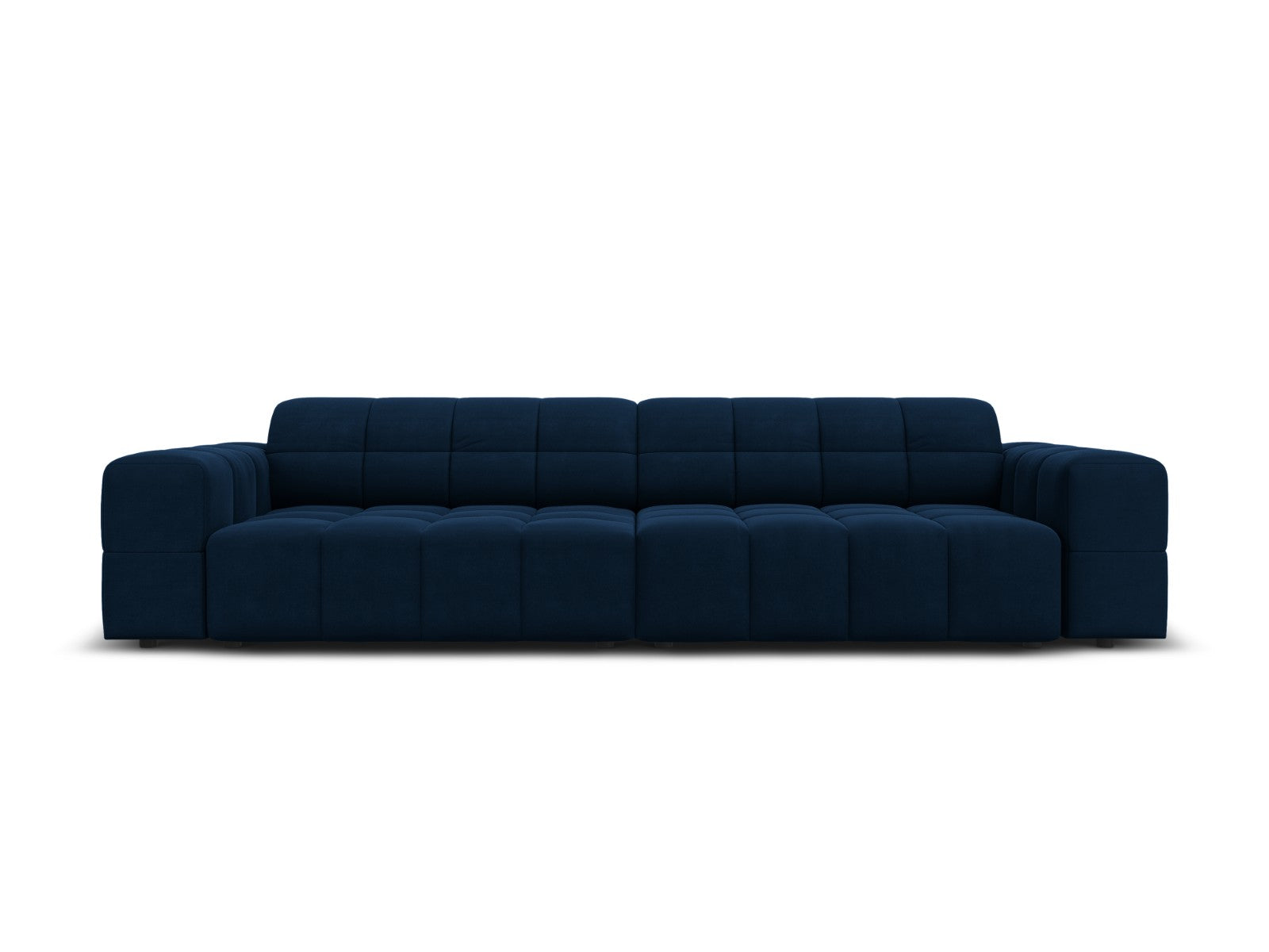 Cosmopolitan Design Bank Chicago 4-zits, flueel koningsblauw - 102x252