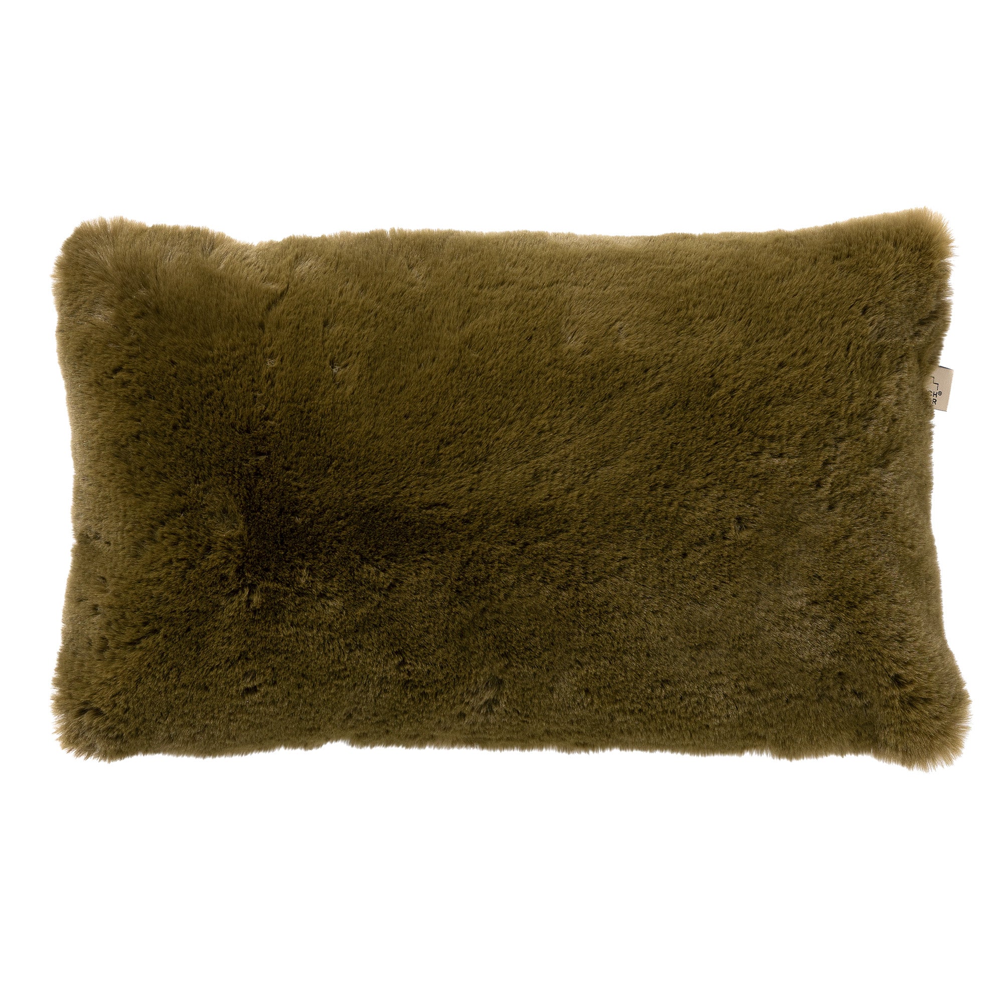 ZAYA - sierkussen 30x50 cm - bontlook - Military Olive - groen