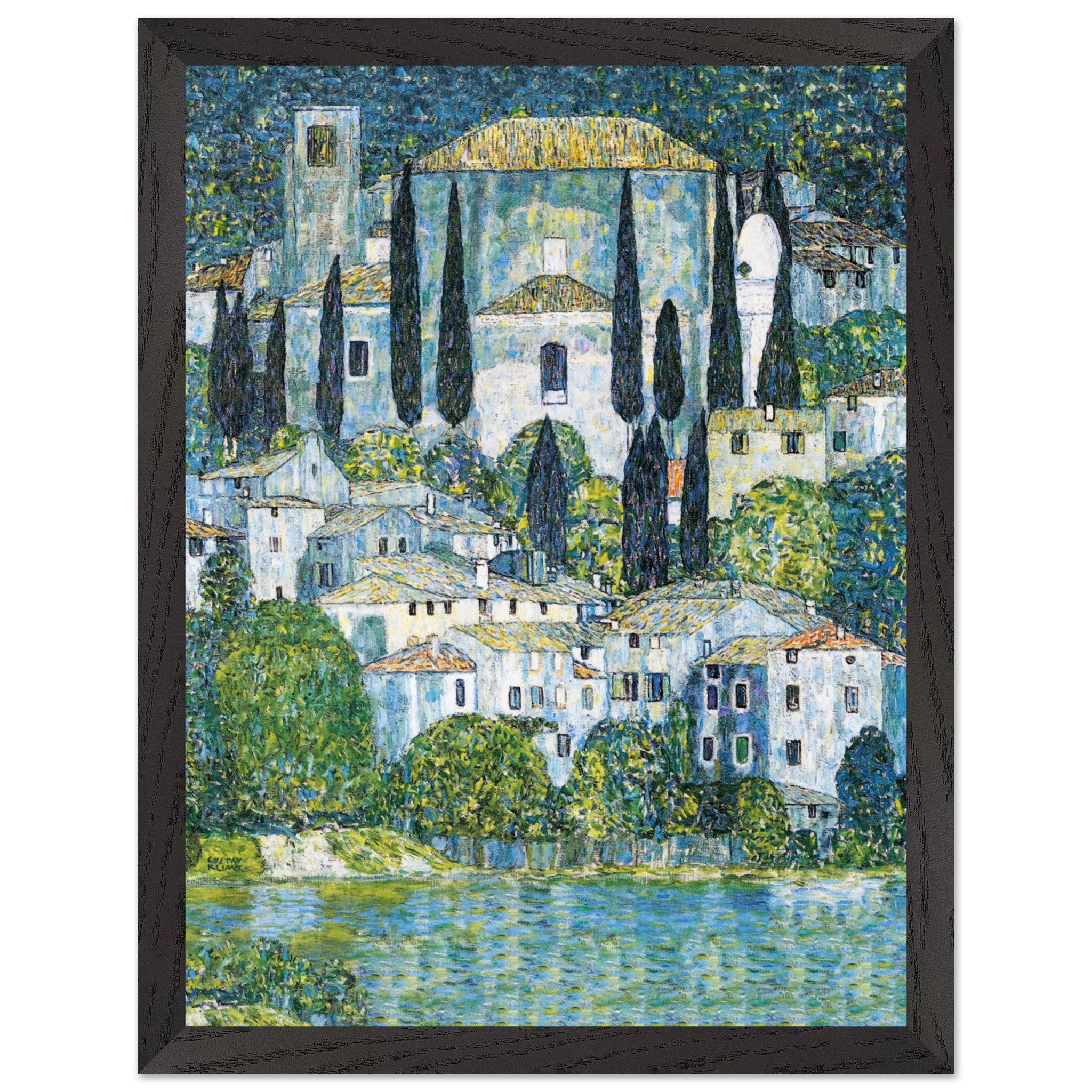 Artfulprints Poster met Lijst Gustav Klimt - Church in Cassone - 30x40