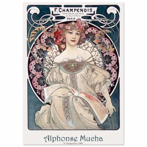 Artfulprints Poster Alphonse Mucha – F. Champenois – A4 21×29.7 cm – B