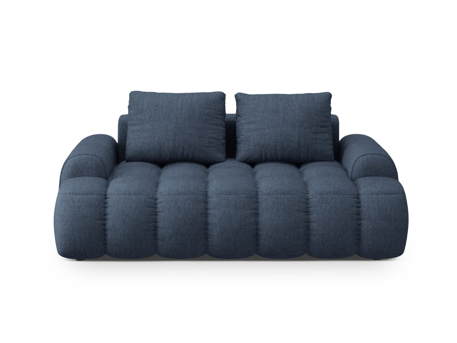 Cosmopolitan Design Bank Linz 2-zits, structurele stof donkerblauw - 1