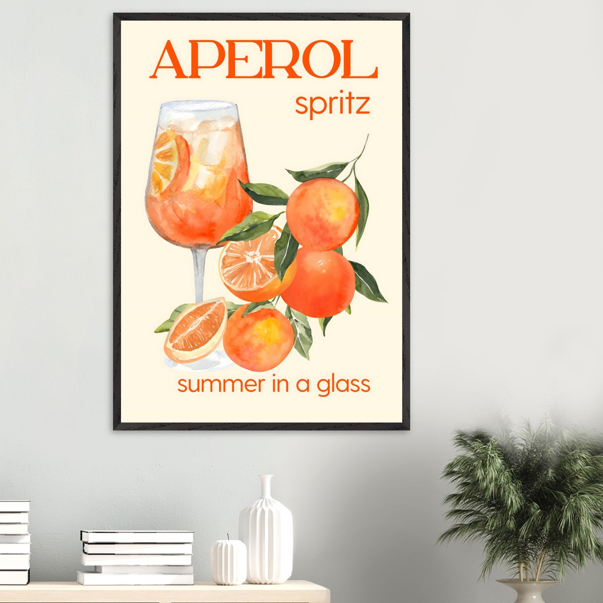 Artfulprints Poster Aperol Spritz - Summer in a glass - 70x100 cm - Or