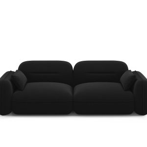 Cosmopolitan Design Modulaire bank Sydney 3-zits, flueel, zwart – 90×2 Cosmopolitan Design Modulaire bank Sydney 3-zits, flueel, zwart – 90×2