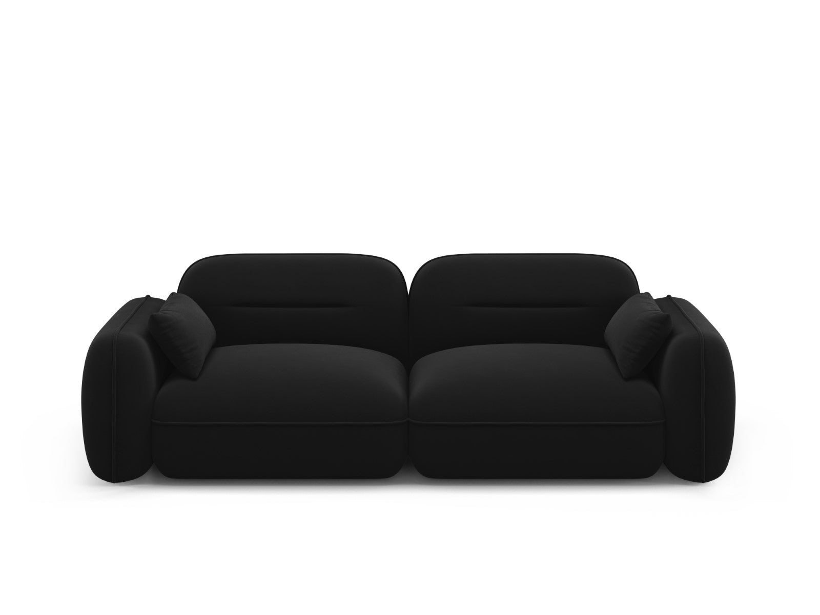 Cosmopolitan Design Modulaire bank Sydney 3-zits, flueel, zwart - 90x2