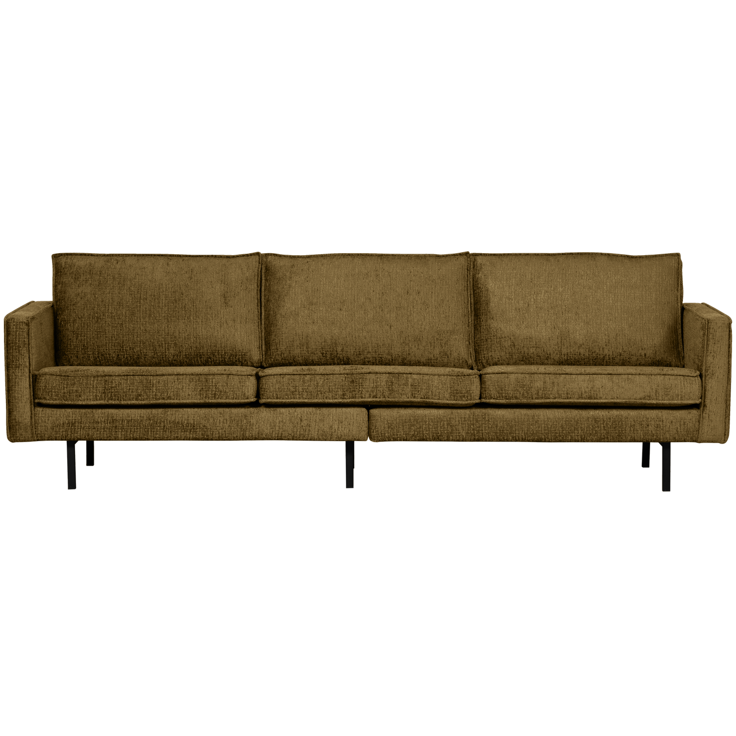 WOOOD 3-zits bank Rodeo - Structure Velvet - Brass - 85x277x86