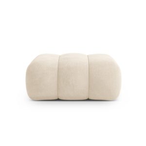 Cosmopolitan Design Poef Koge flueel lichtbeige – 95x95x40cm