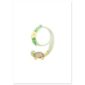 Artfulprints Poster Cijfer 9 kinderkamer – A4 21×29.7 cm – Meerkleurig Artfulprints Poster Cijfer 9 kinderkamer – A4 21×29.7 cm – Meerkleurig