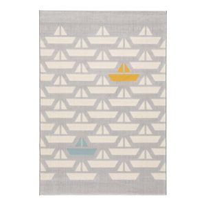 AFK Living vloerkleed Boten – voor kinderen – grijs – 120 x 170 cm AFK Living vloerkleed Boten – voor kinderen – grijs – 120 x 170 cm