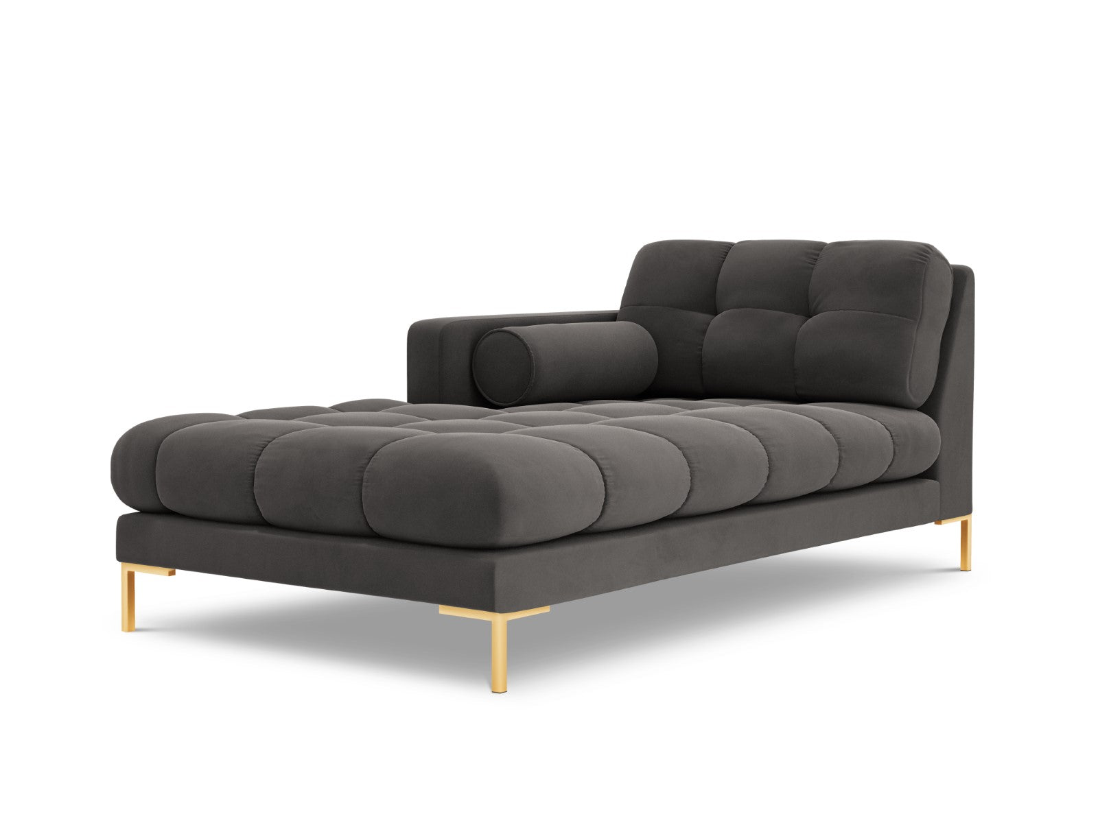 Cosmopolitan Design linker meridiaan Bali flueel, donkergrijs - 185x10