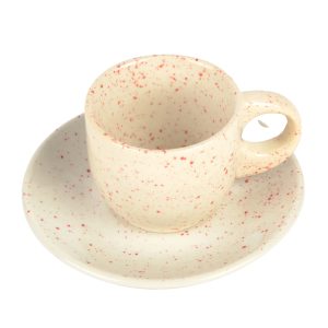 Calma House Koffiekopje en schotel (set van 2) Chip – Rood – Diam. 11x Calma House Koffiekopje en schotel (set van 2) Chip – Rood – Diam. 11x