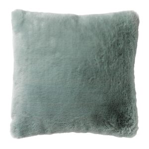 ZAYA – Sierkussen 45×45 cm – bontlook – effen kleur – Jadeite – lichtg ZAYA – Sierkussen 45×45 cm – bontlook – effen kleur – Jadeite – lichtg