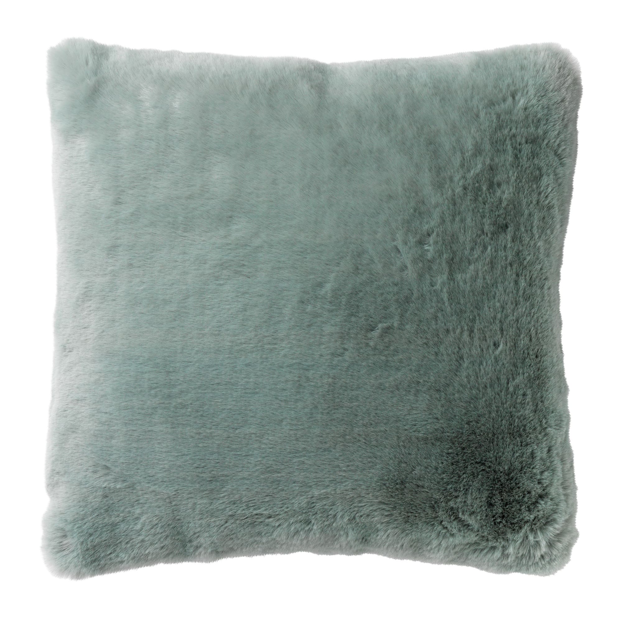 ZAYA - Kussenhoes 45x45 cm - bontlook - effen kleur - Jadeite - lichtg