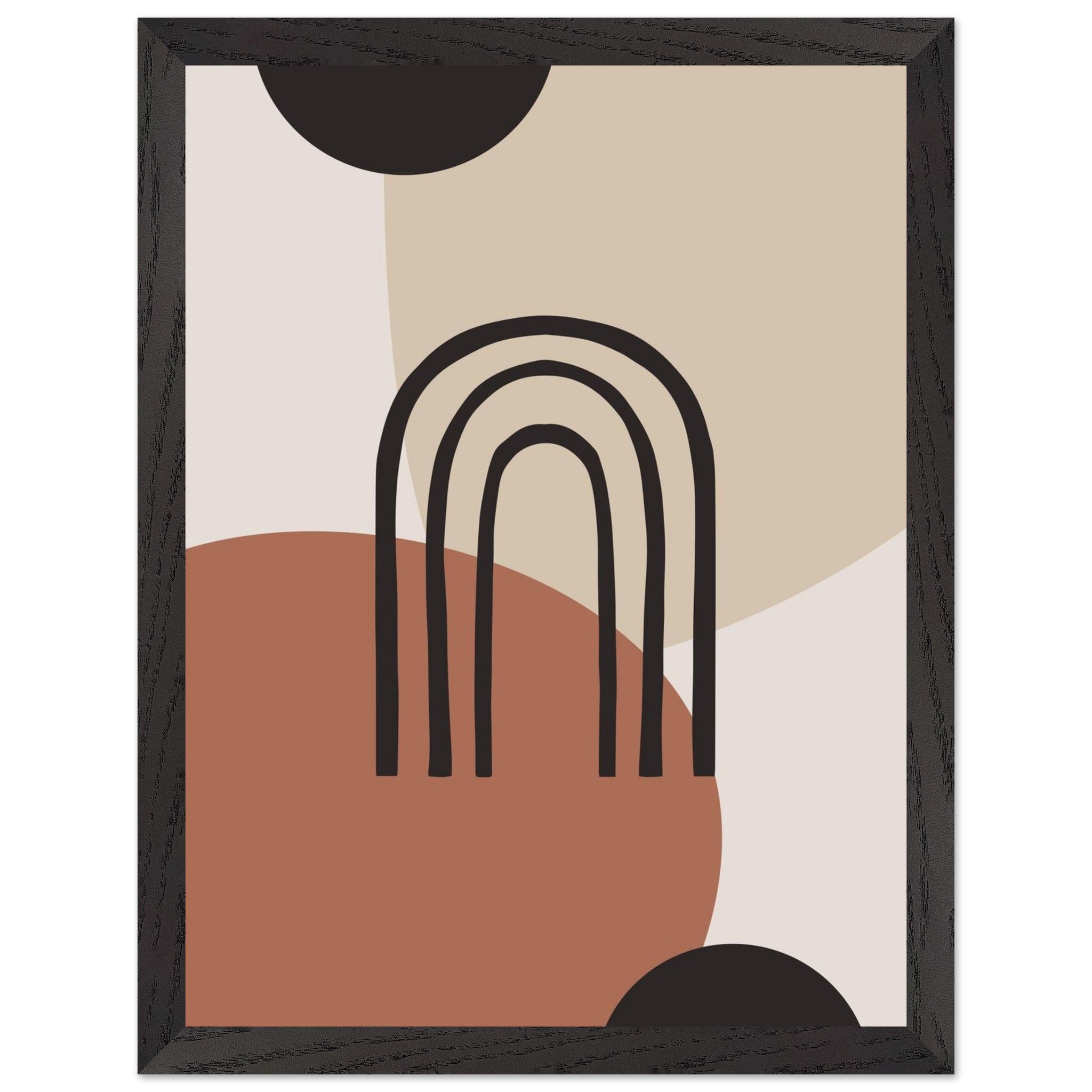 Artfulprints Poster met Lijst Boho - Natural arches - 30x40 cm - Terra