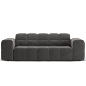 Cosmopolitan Design Bank Chicago 2-zits, flueel grijs – 102x178x78cm