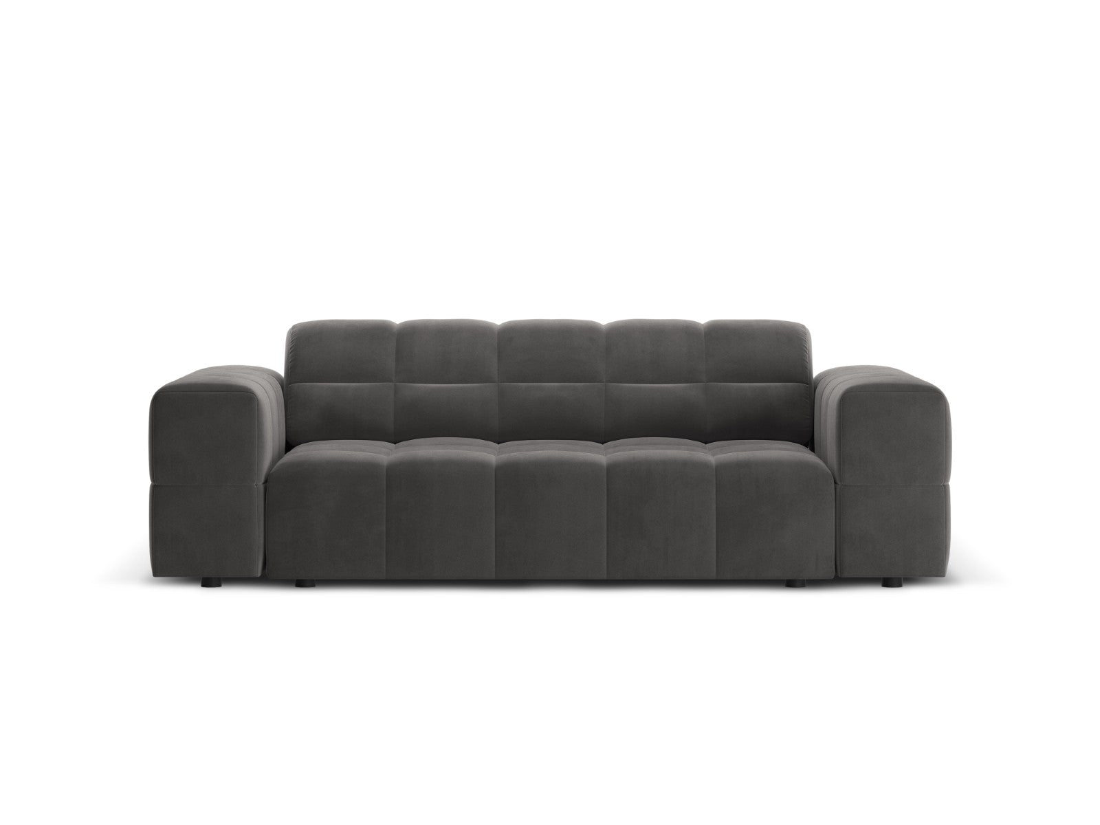 Cosmopolitan Design Bank Chicago 2-zits, flueel grijs - 102x178x78cm