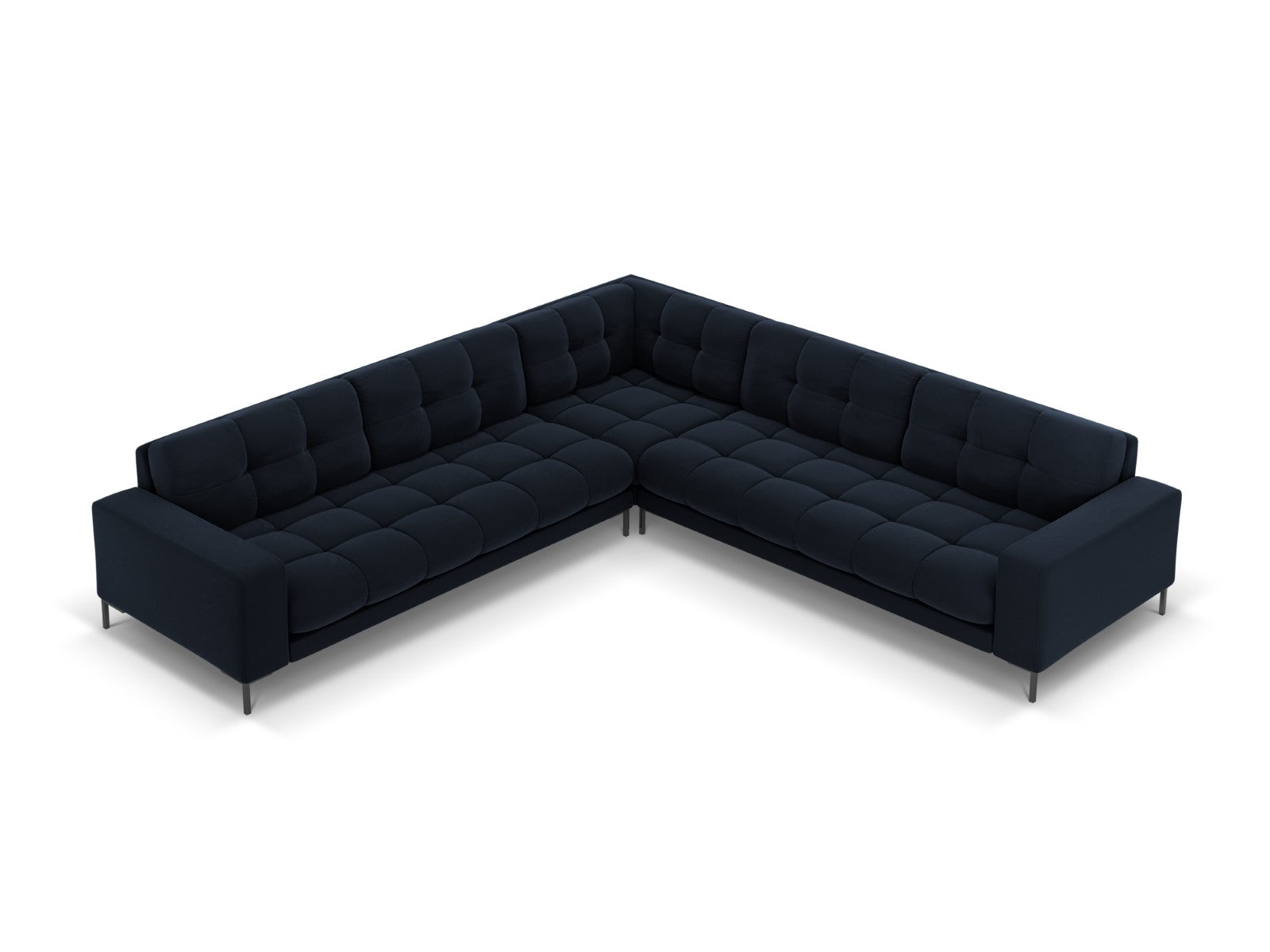 Cosmopolitan Design Symmetrische hoekbank Bali 6-zits, flueel, donkerb